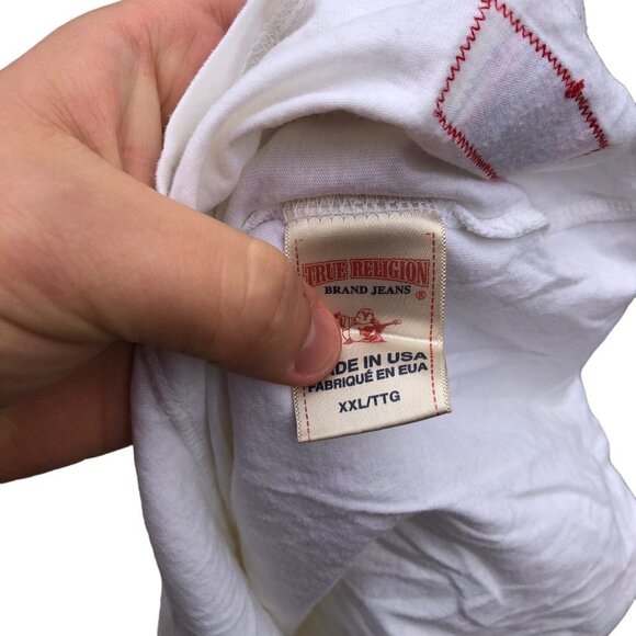 Vintage True Religion Shirt XXL BIG LOGO WHITE - Picture 2 of 8